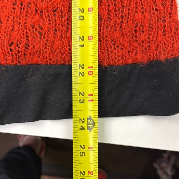 Fresh FX Orange and Black Artistic Graphic Sweater Jacket - Picture 10 of 12